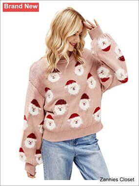 ✨Womens Ugly Christmas Sweater Funny Santa Xmas Holiday Party Knitted Pullover
